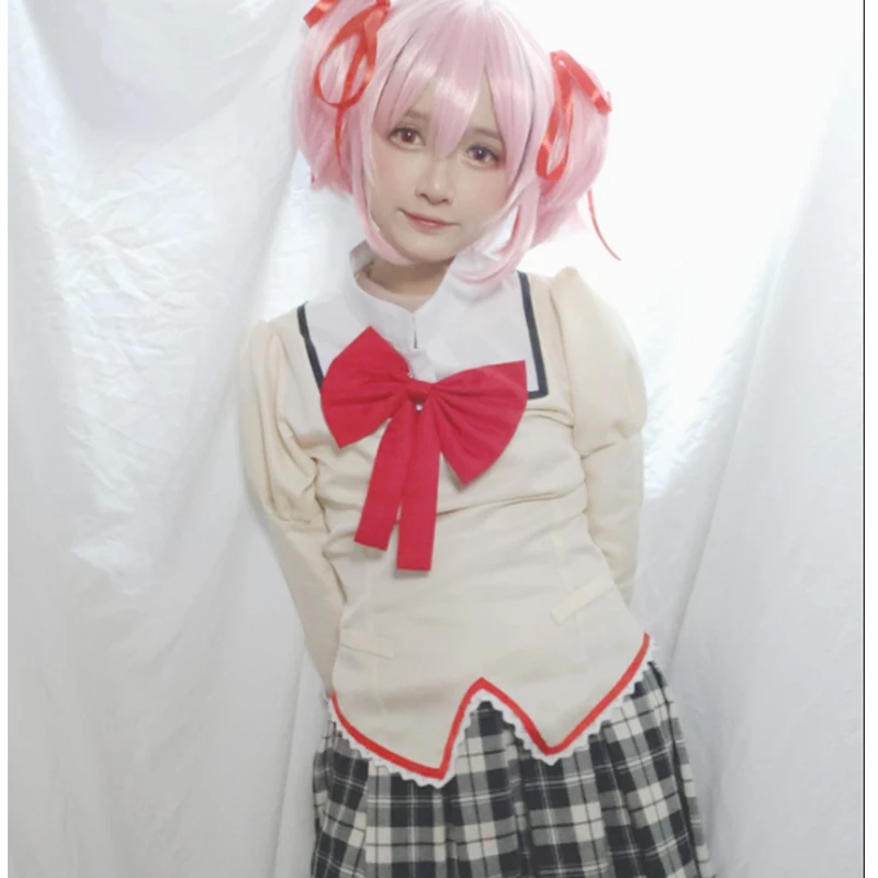 

Anime Puella Magi Madoka Magica Kaname Madoka /Akemi Homura Miki Sayaka Tomoe Mami School Uniform Dress customizable women