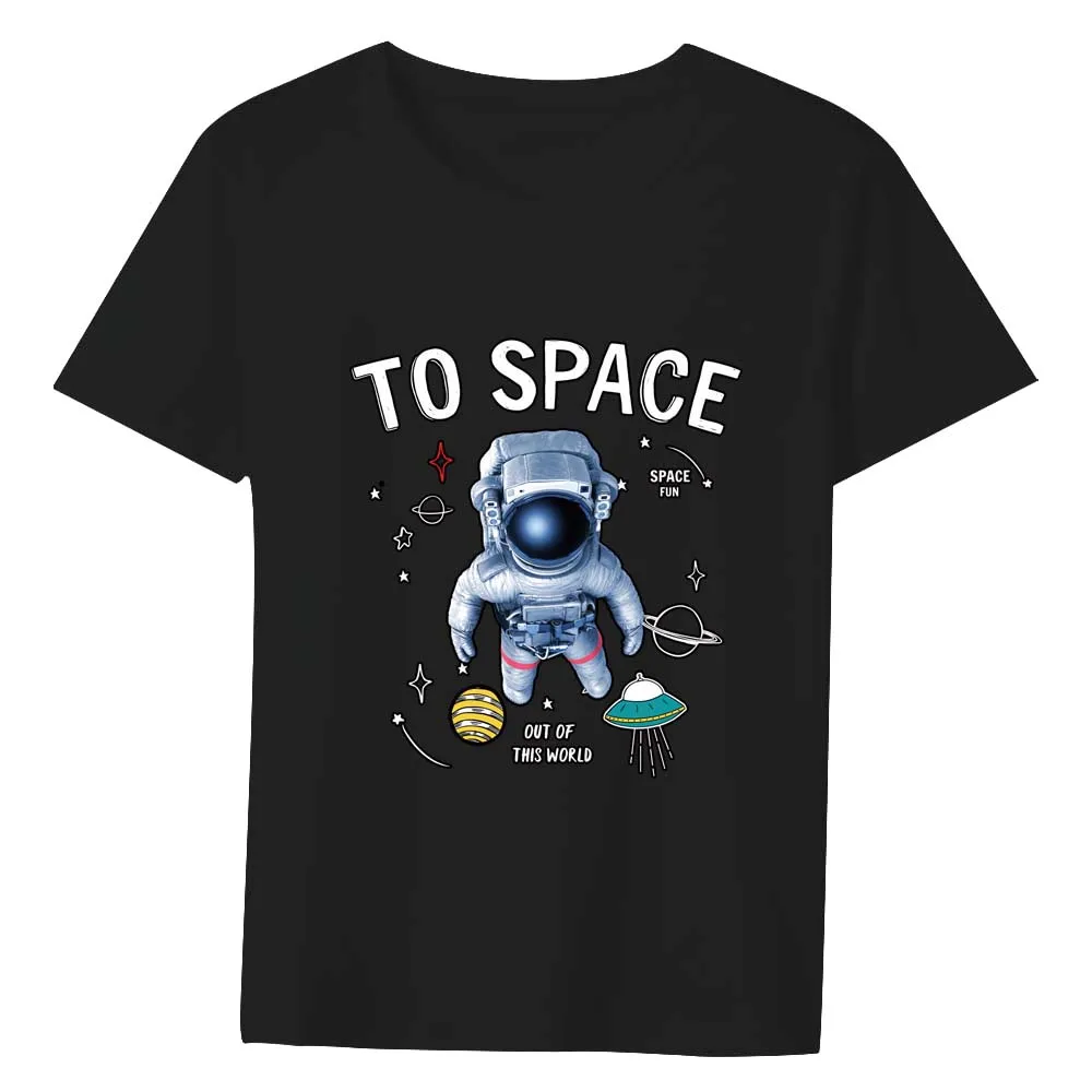 

CLOOCL Funny T-shirts Mens 3D Graphic Anime Cartoon Fantasy Astronaut Print Tees Casual Hip Hop Streetwear Black Men's Shirt