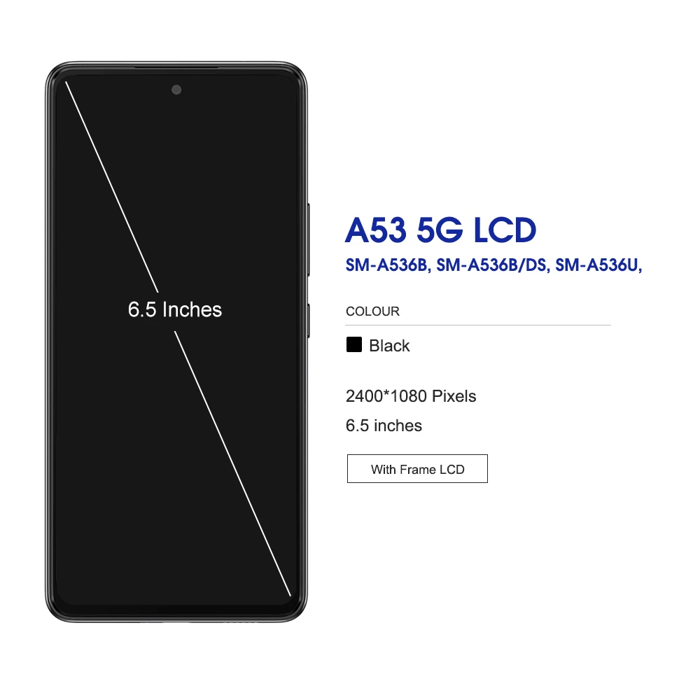 6 5 ''Новый 100% оригинальный для Samsung Galaxy A53 телефон ЖК-дисплей с рамкой