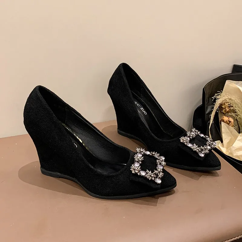 Туфли без шнуровки женские офисные туфли на каблуке сексуальные туфли-лодочки