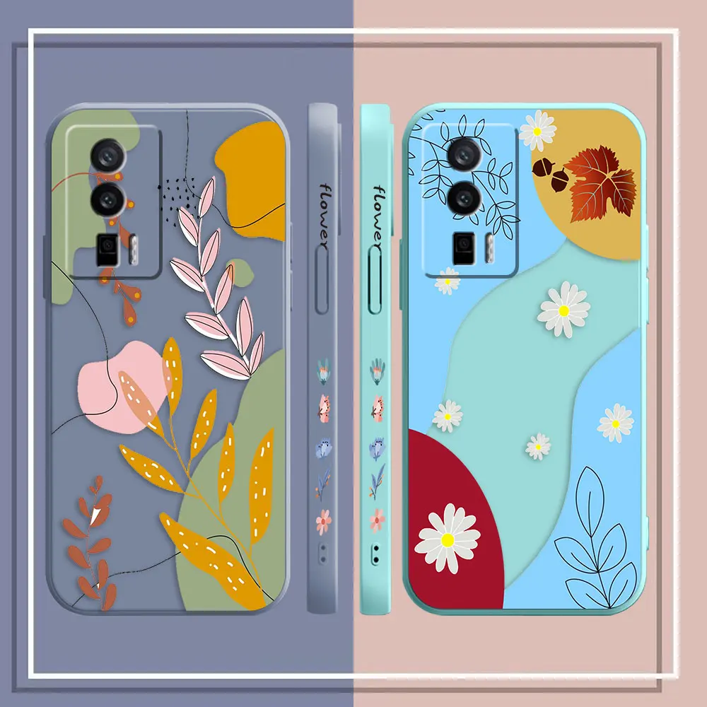 Case For Redmi K60E K60 K50 K40S K40 K30 K20 12C 10C 9A 9 8 10X 10A Pro 4G 5G Gaming Case Fundas Shell Summer Ice Cream Flowers