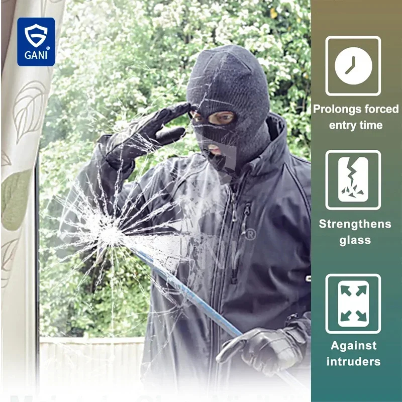 Защитная прозрачная пленка для окон водонепроницаемая оттенок стекла 2/4/8 мил