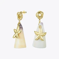 enfashion vintage conch drop earrings for women bohemian natural mother of pearl dangle earings fashion jewelry oorbellen em1055