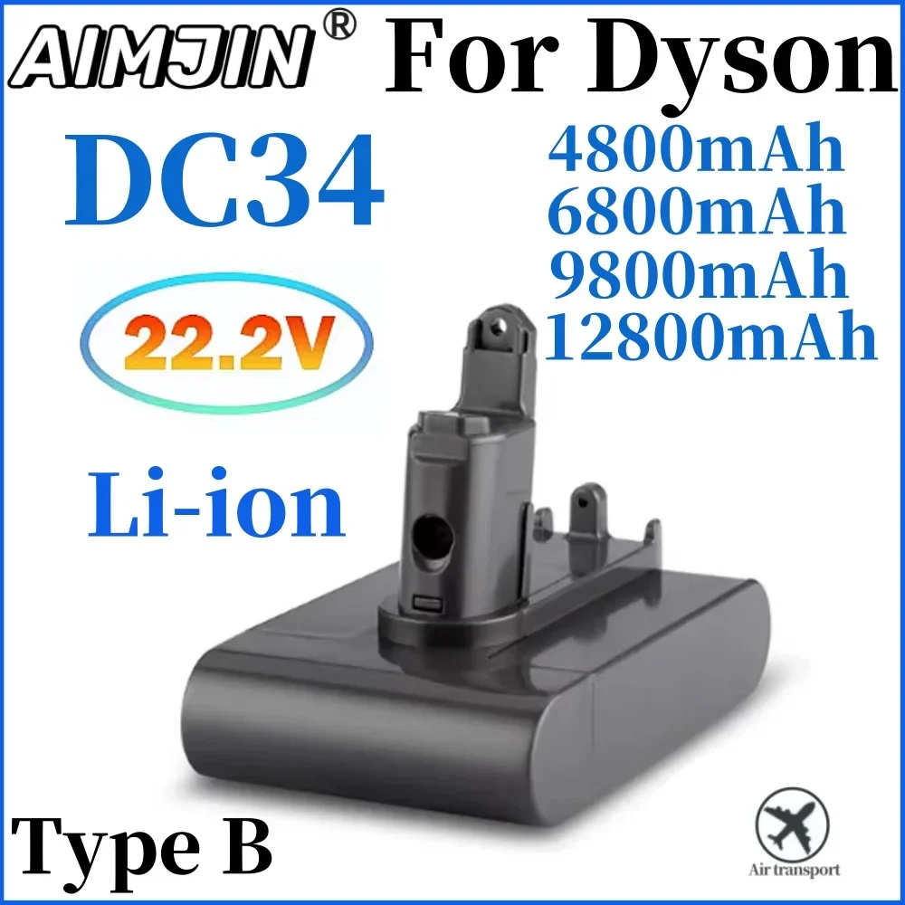 DC34 B-тип 22 2 В 12800/9800/6800/4800 мАч литий-ионный аккумулятор для Dyson DC31 DC35 DC44 DC45 Замена
