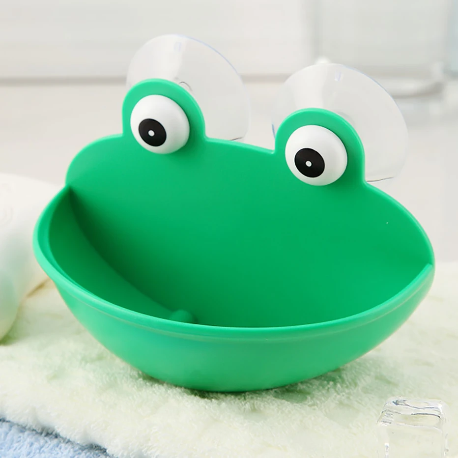 Креативный держатель мыла в форме лягушки для прочной душевой стены сливная вода