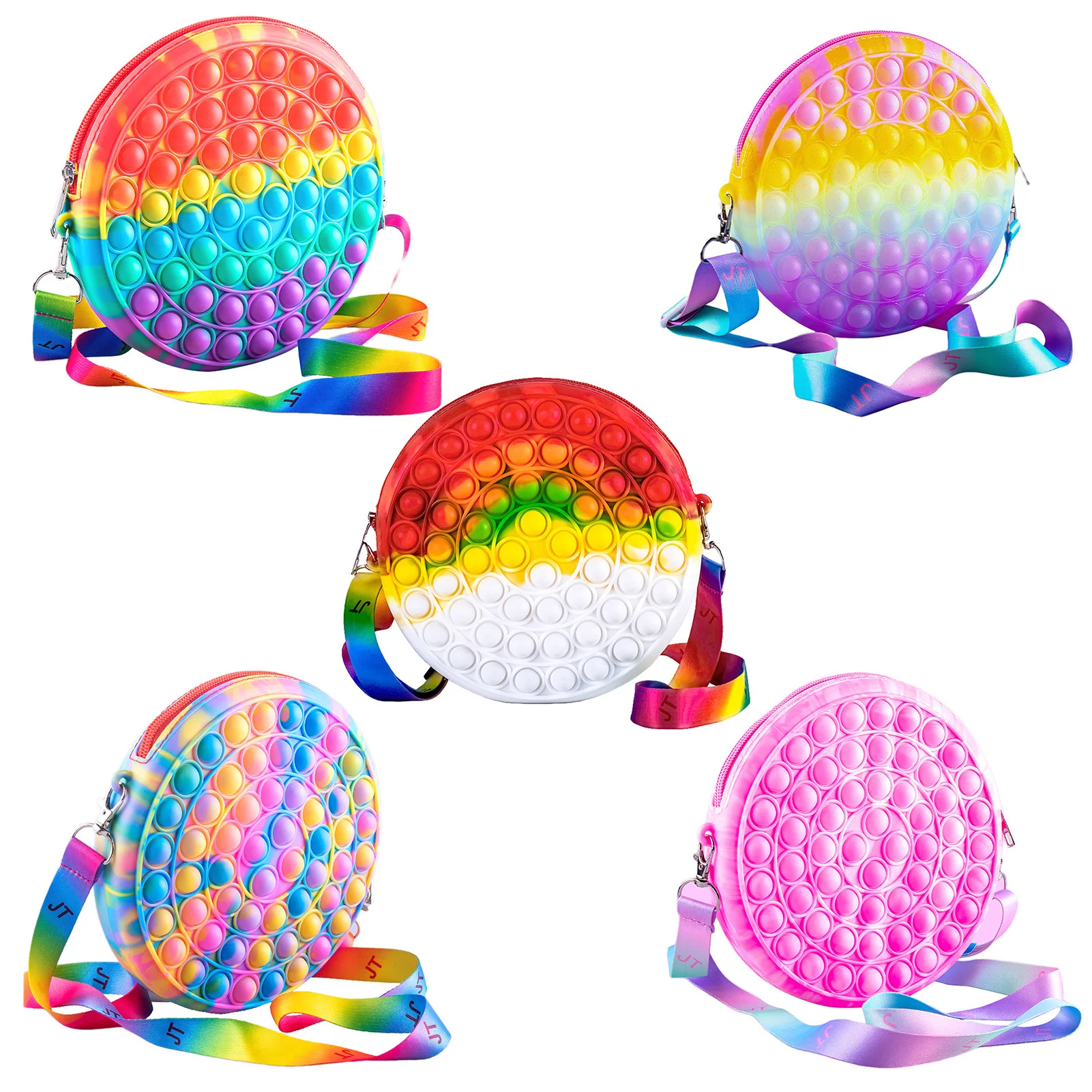 

Big Size Bubble Shoulder Bags Popper Sensory Push Bubble Bag Pendant For Adult Decompression Toys Children Anti-stress Toy