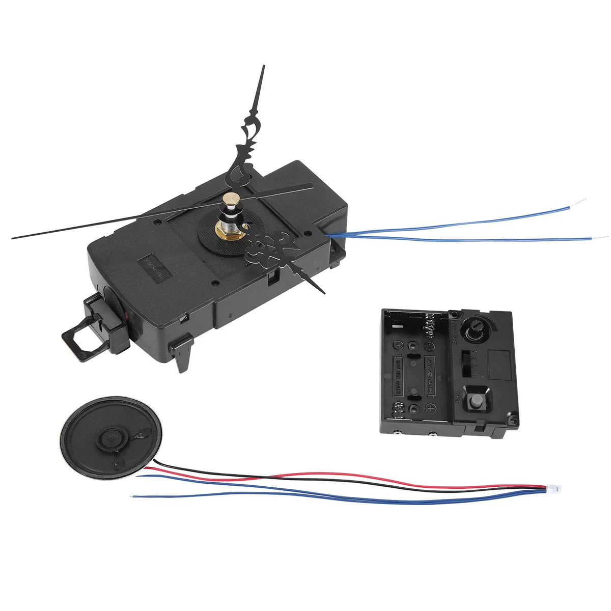 Кварцевый маятниковый механизм часов с черными стрелками динамиком музыкальной