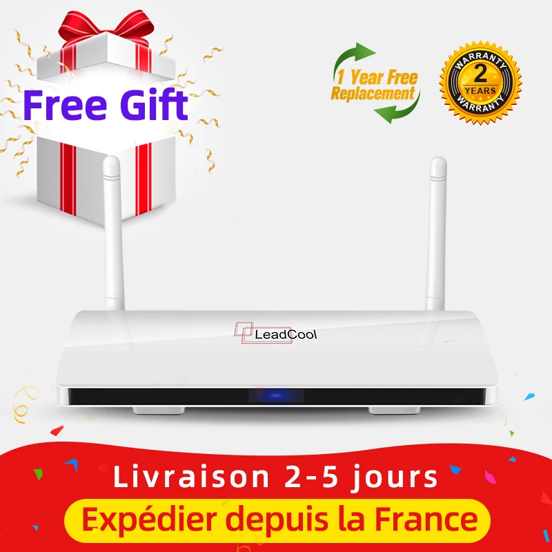 

Leadcool TV Box 4K Ultra Android TV 9.0 2GB 16GB Amlogic S905W 2.4G Wifi HDR Youtube 1GB 8GB Smart Set Top Box Ship From France