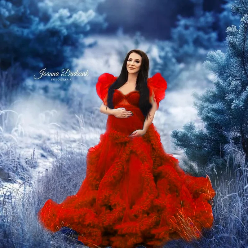 Красные халаты для беременных фотосъемки Детские платья