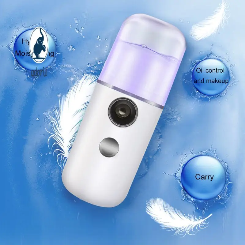 

30ML Mini Nano Facial Sprayer Nebulizer Face Steamer Air Humidifier Portable Hydrating Anti-aging Wrinkle Women Beauty Skin Care