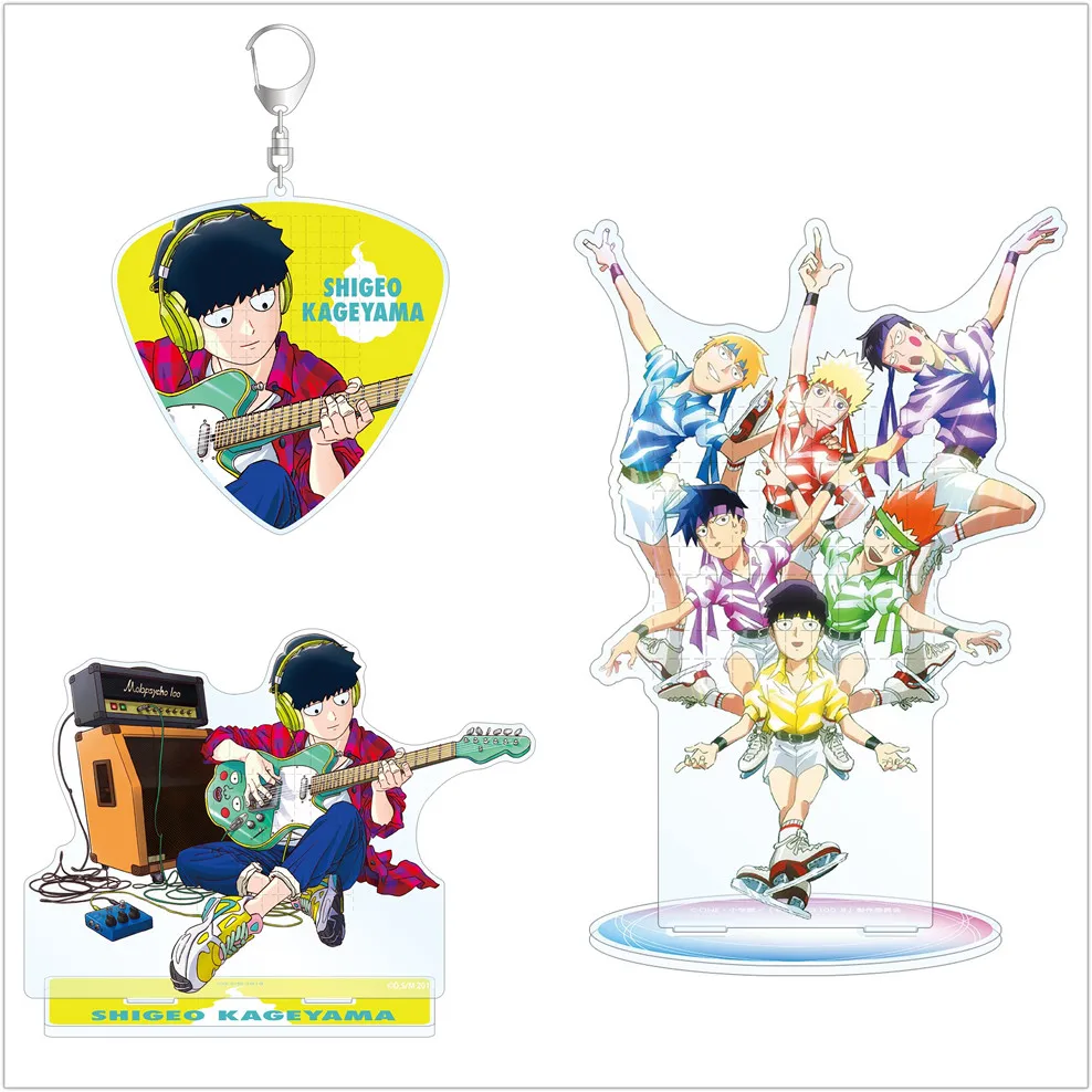 

Anime Mob Psycho 100 Figure Standing Doll Shigeo Kageyama Acrylic Keychain Cosplay Toy Keyring Pendant for Gift