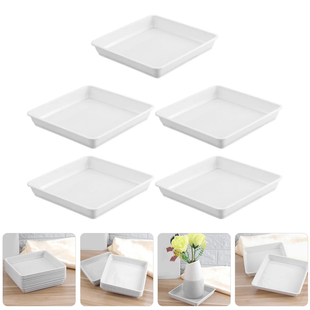 

5 Pcs Plastic Torus Tray Flower Pot Saucers Receptacle Planter Drip Trays