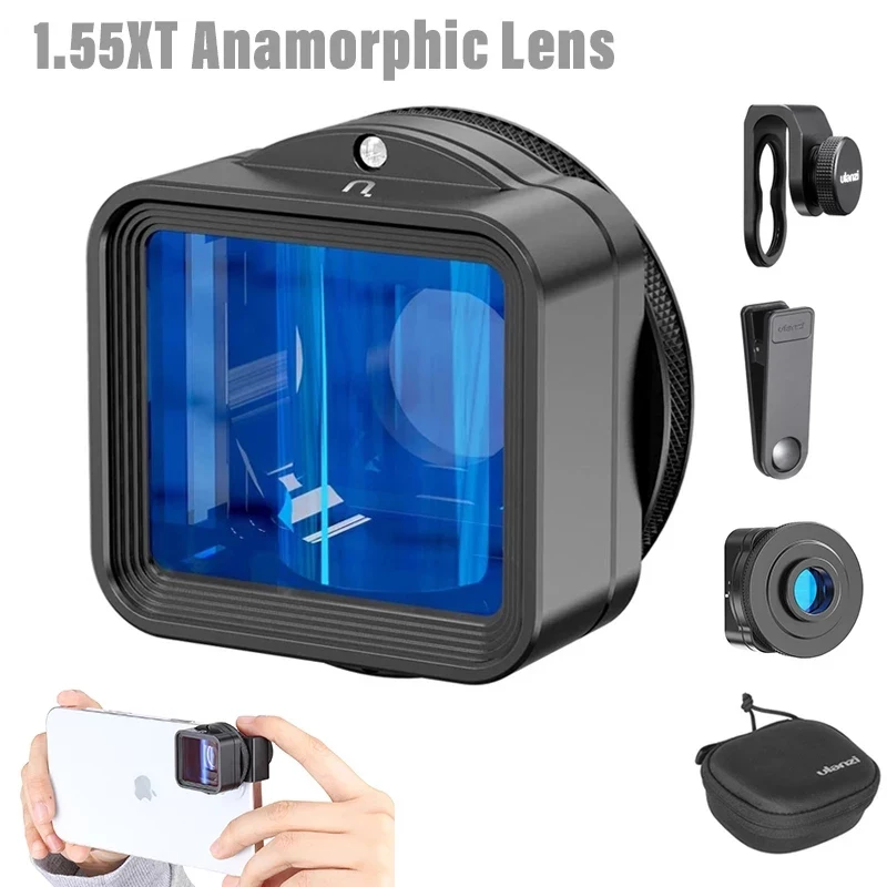 1.55XT Anamorphic Lens for iPhone 14 13 12 Samsung VIVO 1.55X Wide Screen Video Widescreen Slr Movie Videomaker Filmmaker