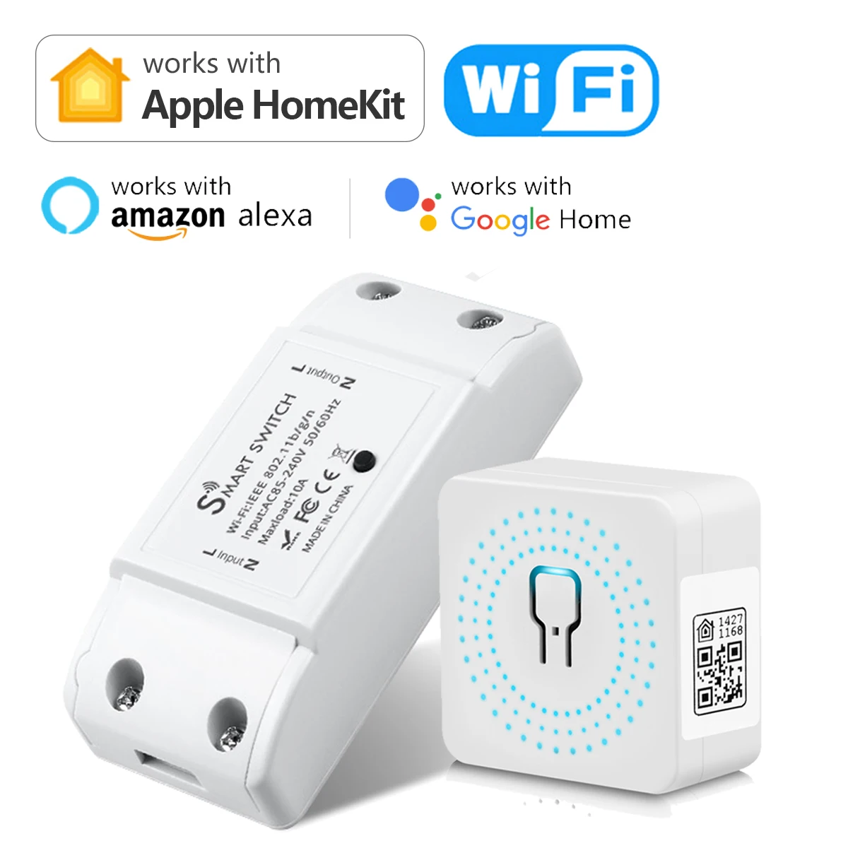 

16A 10A 100-240V WIFI Breaker Relay smart home gadgets casa inteligente Voice Control Switch For Apple Homekit Alexa Google Home