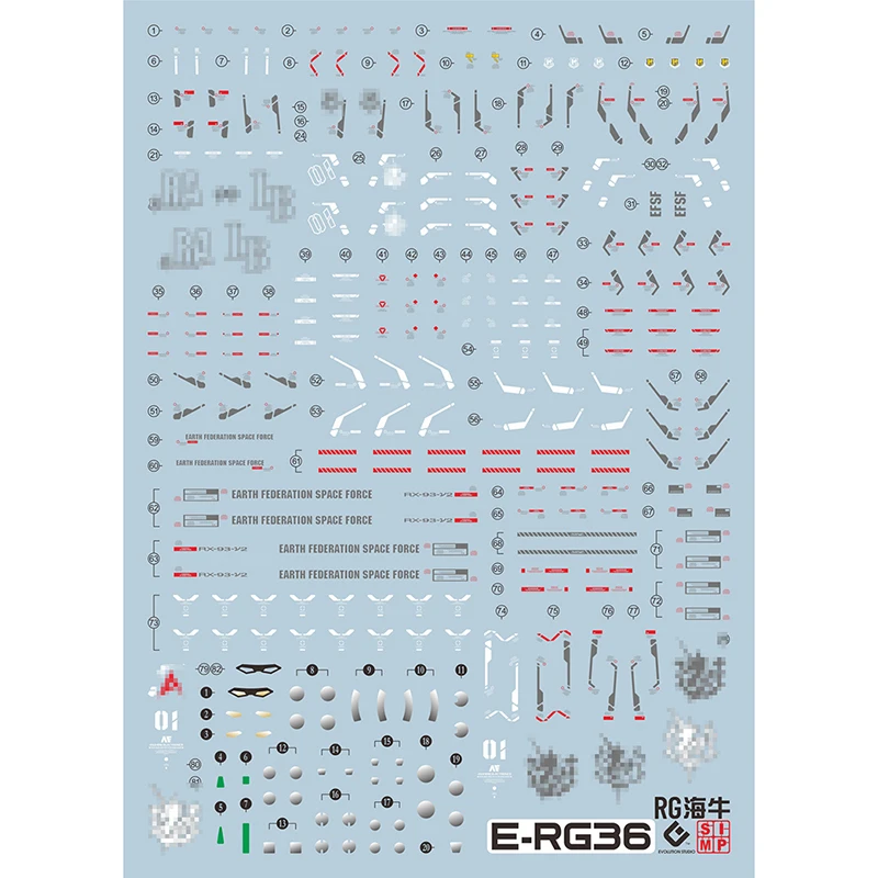 SIMP Studio RG-36 высококачественные Водные Переводные картинки для 1/144 RG rx-93-2 Hi-V Gundam |