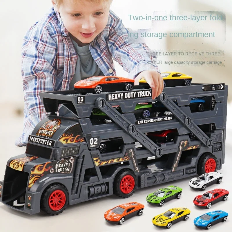 Parking Lot With 3 /12 Pull Back Mini Car Toy Kids Birthday Gift New 2022