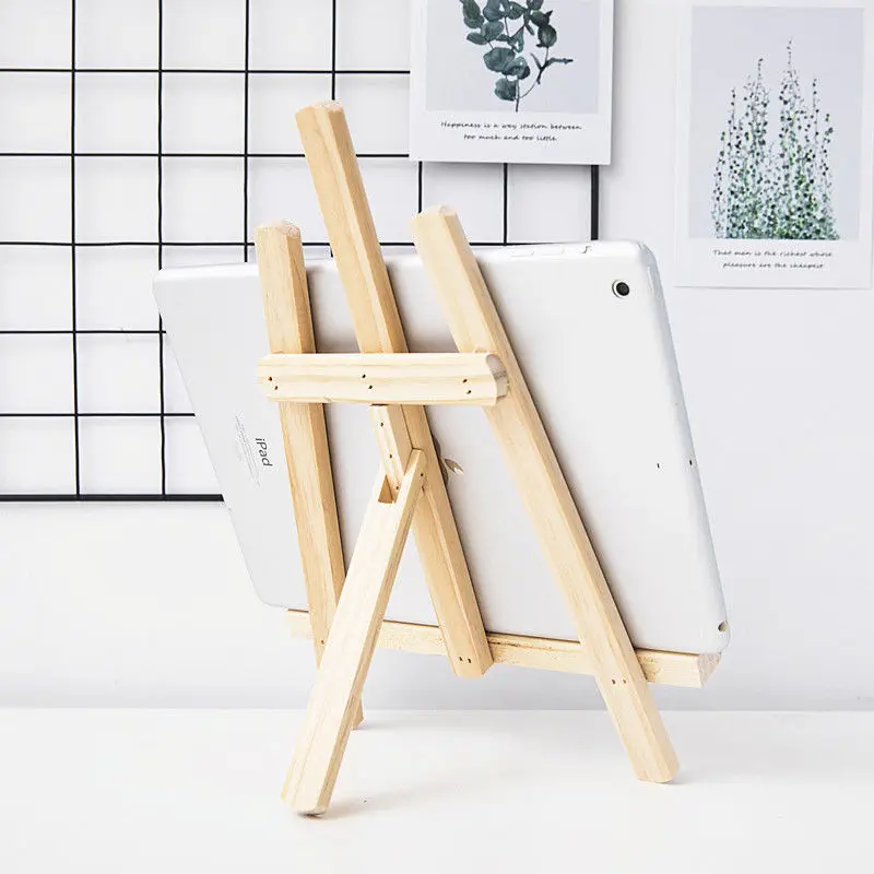 ins wooden desktop foldable stand mobile phone ipad stand cute decoration student desk storage creative mini flat easel bracket free global shipping
