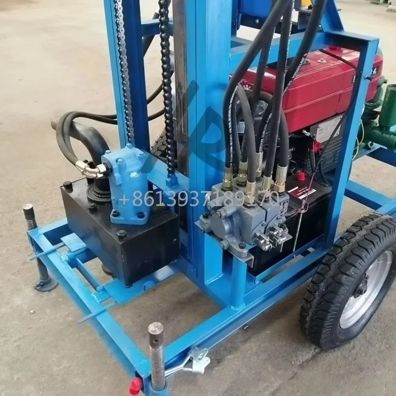 Буровая установка для сверл 100 м 22 л.с. дизельная гидравлическая буровая низкая