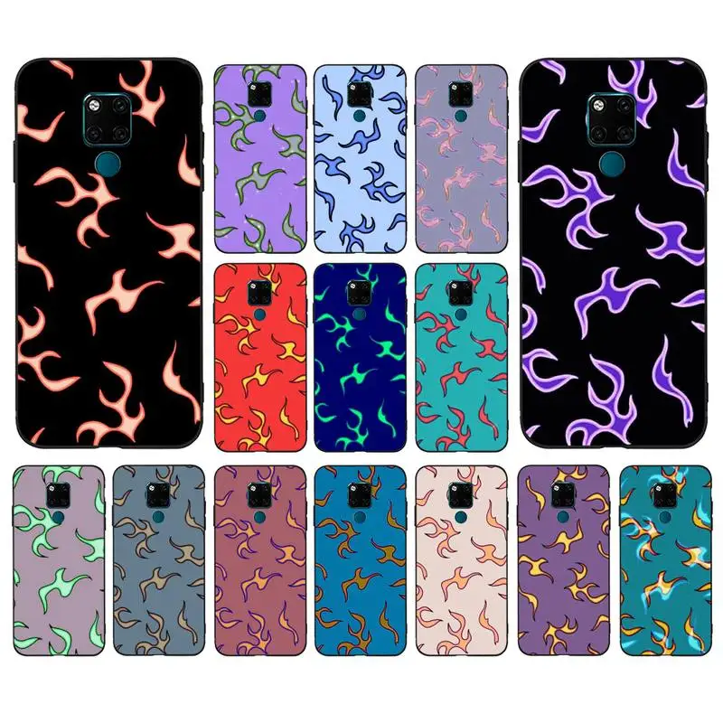 

MaiYaCa Fashion Flame Fire Print Phone Case for Huawei Mate 20 10 9 40 30 lite pro X Nova 2 3i 7se