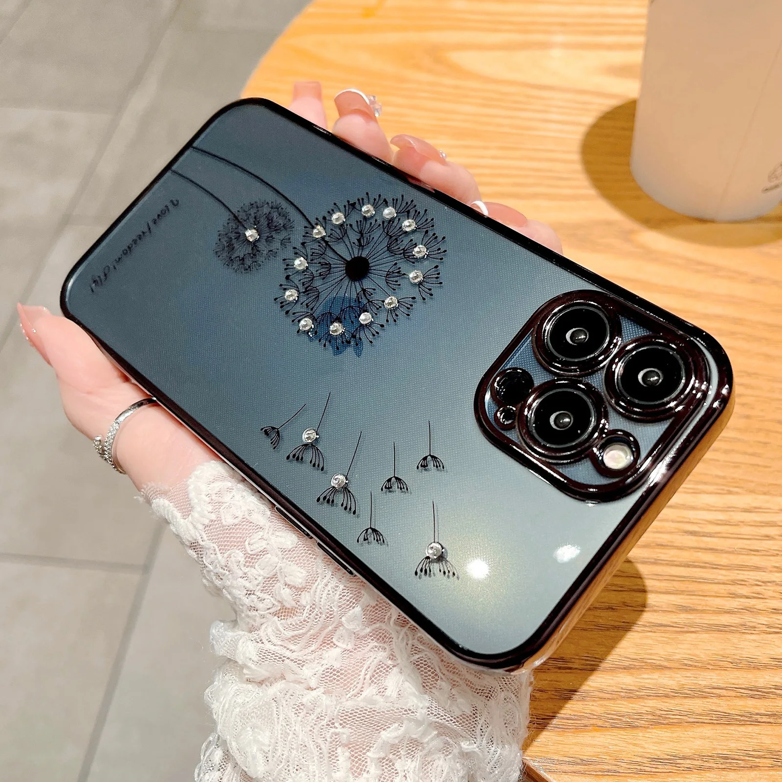 Прозрачный противоударный чехол с покрытием одуванчика для iPhone 14 12 13 11 Pro Max Mini X Xs