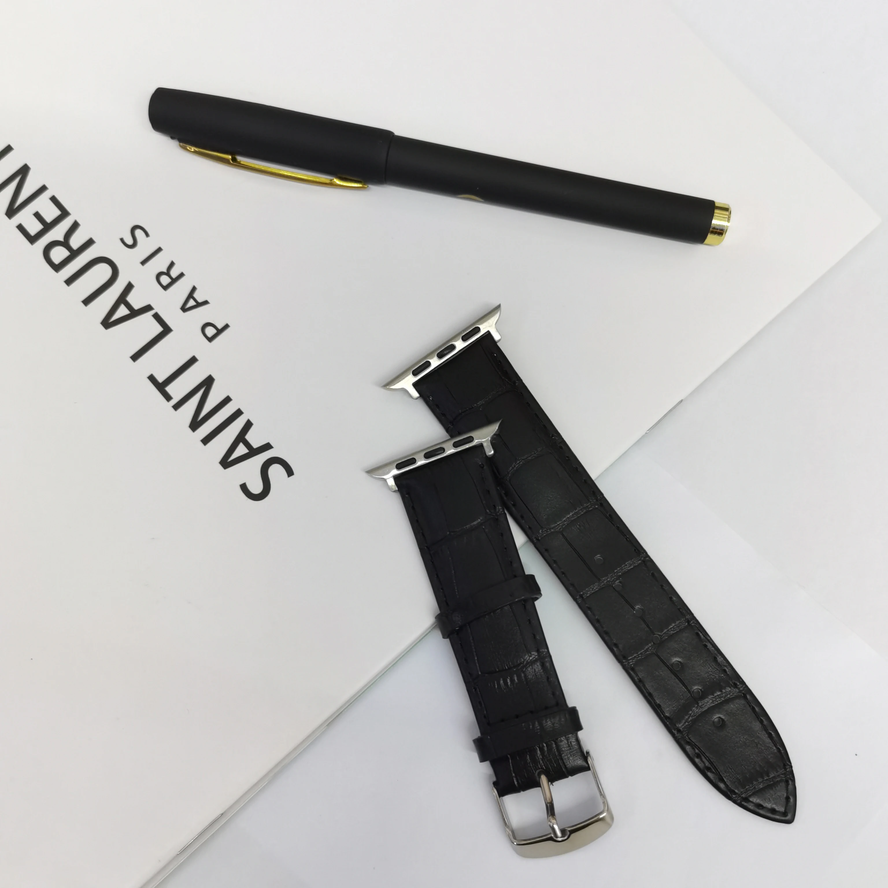 Leather band For Apple watch Ultra 49mm 44mm 40mm correa para 42mm Crocodile bracelet iWatch series 8 7 4 5 6 se 41mm/45mm strap