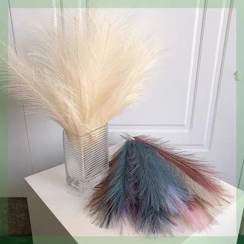 

10Pcs Artificial Pampas Grass Bouquet For Home Wedding Decoration Party Room Decor Bedroom DIY Flower Wall Vase Fake Plant Reed