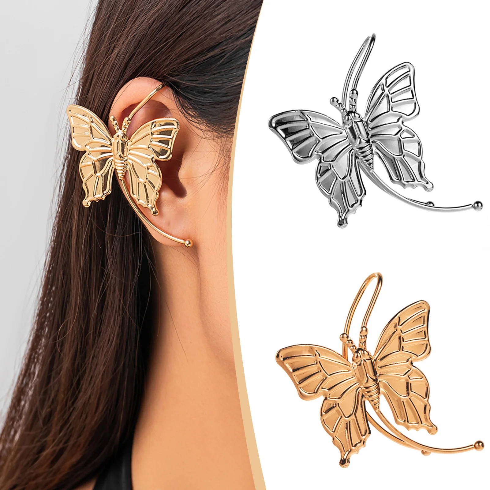 

Fashion Plating Metal Ear Cuff Personalized No Piercing Earring For Women Girls