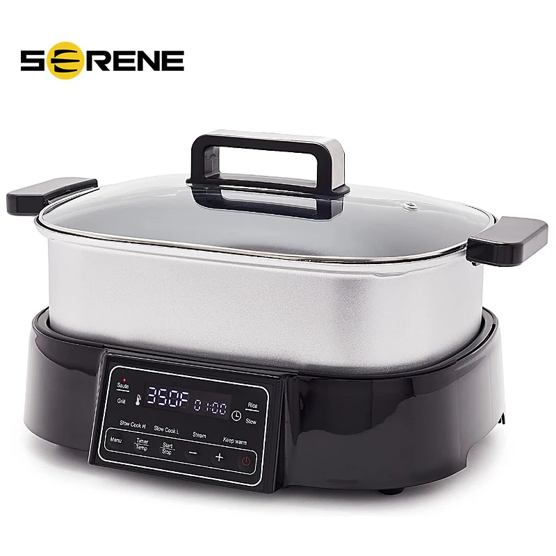 GreenPan Stainless Steel 8-in-1 Skillet Grill Slow Cooker, P