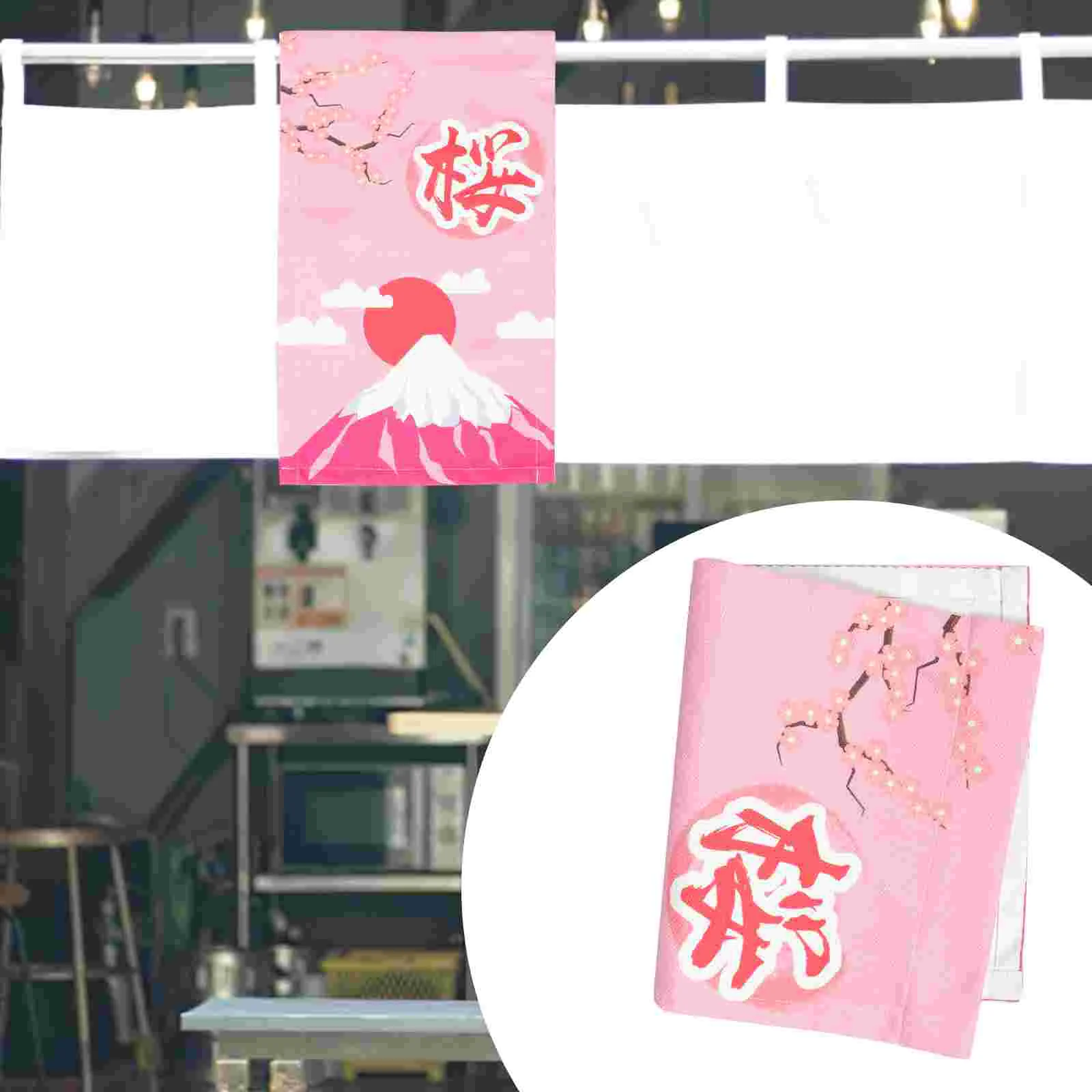 

Curtain Japanese Door Hanging Kitchen Home Burlap Table Runners Curtains Doorway Tapestry Wall Drapery Half Drapes Style