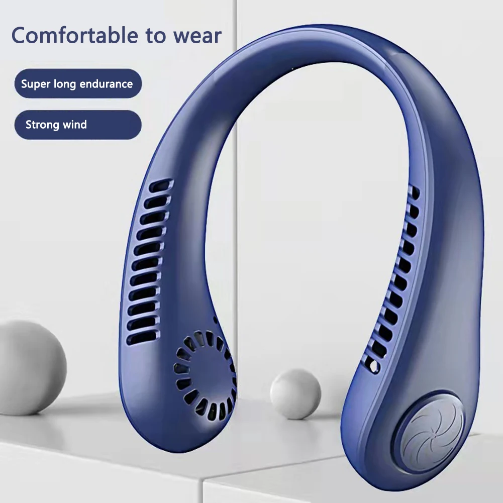 

Portable Hanging Neck Fan Wireless Mini Electric Fan Mute Bladeless Fans USB Rechargeable Air Conditioning Cooler Outdoor Sports