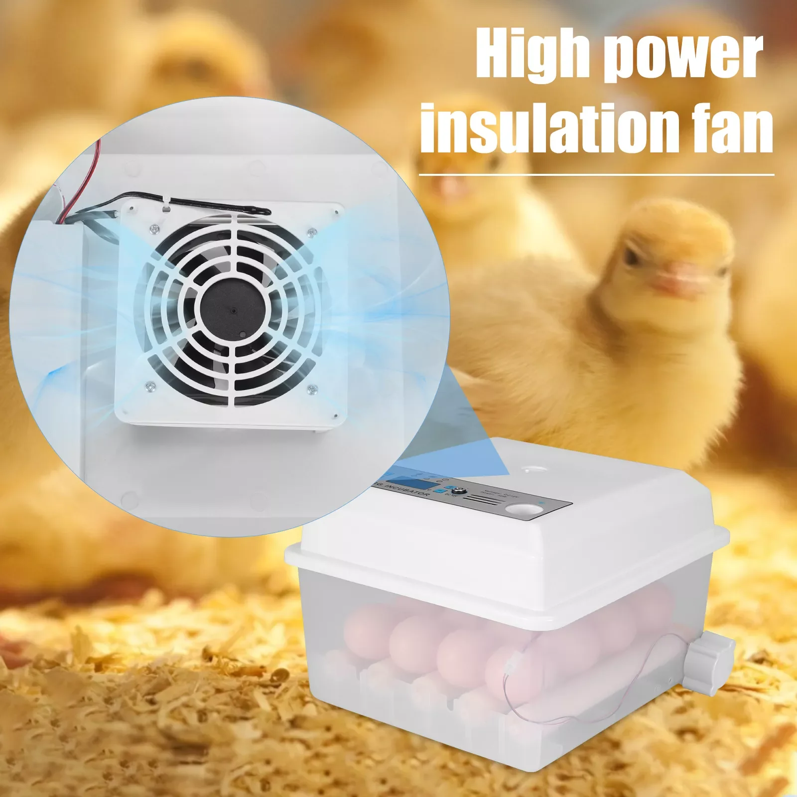 

16 Eggs Egg Incubator Digita Mini Automatie Incubatores with Turner for Hatching Turkey Goose Quail Chicken Eggs Hatcher Machine