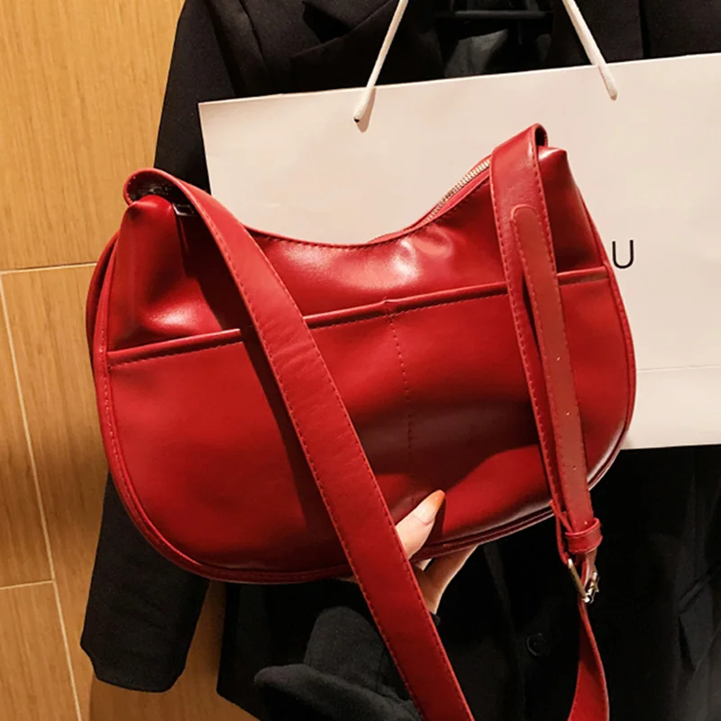 

Новинка 2023, элегантные женские сумки-пельмени, вместительная сумка через плечо, сумки через плечо из искусственной кожи, подходящие ко всем...