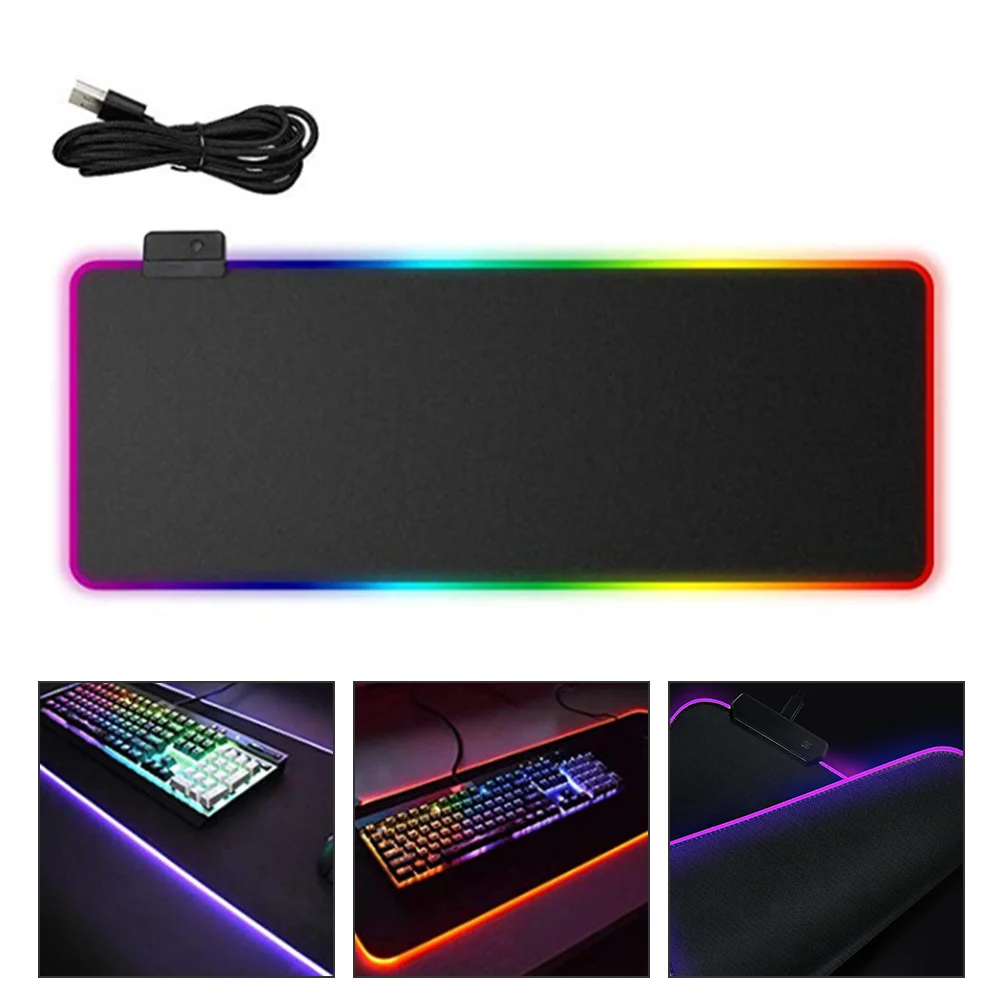 

Pad Mat Gaming Mousepad Led Glowing Computer Nonslip Anti Keyboard Luminous Desk Accessories
