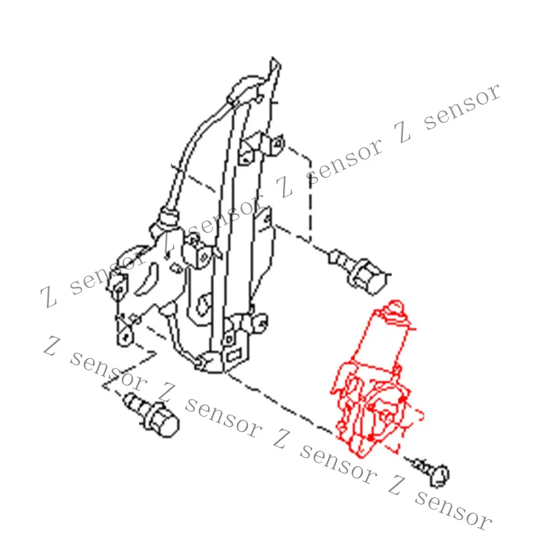 Фото Мотор стеклоподъемника двери RRR+FR (правый) для Nissan Murano Z50 3.5L VQ35DE 2003-2007 гг. №5