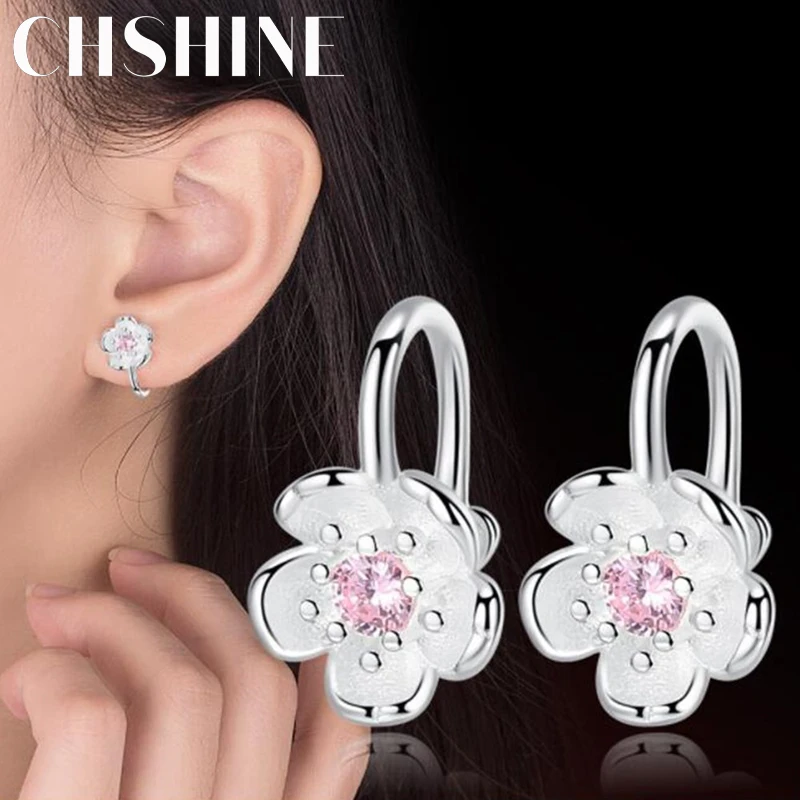 

925 sterling silver new Jewelry High Quality Fashion Woman Earring Retro Flower Cube Zirconia Long Tassel Hanging Earrings