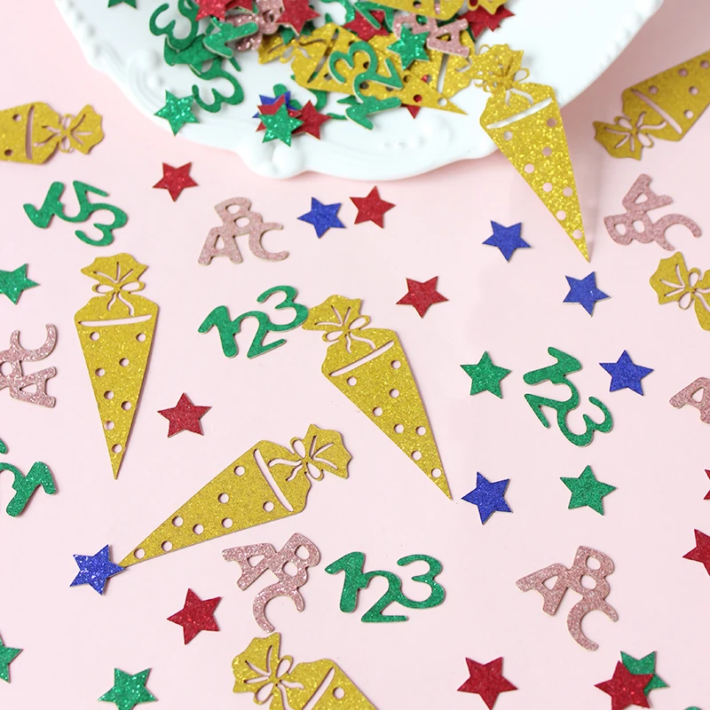 100 шт. Снова в школу конфетти фотообои для первого дня школьных вечеринок ABC 123