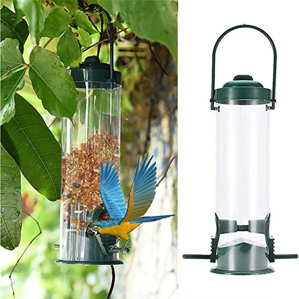 

Bird Feeder Hanging Food Dispenser Parrot Food Box for Outdoor Balcony Gardens Bird Feeder Pet Supplies