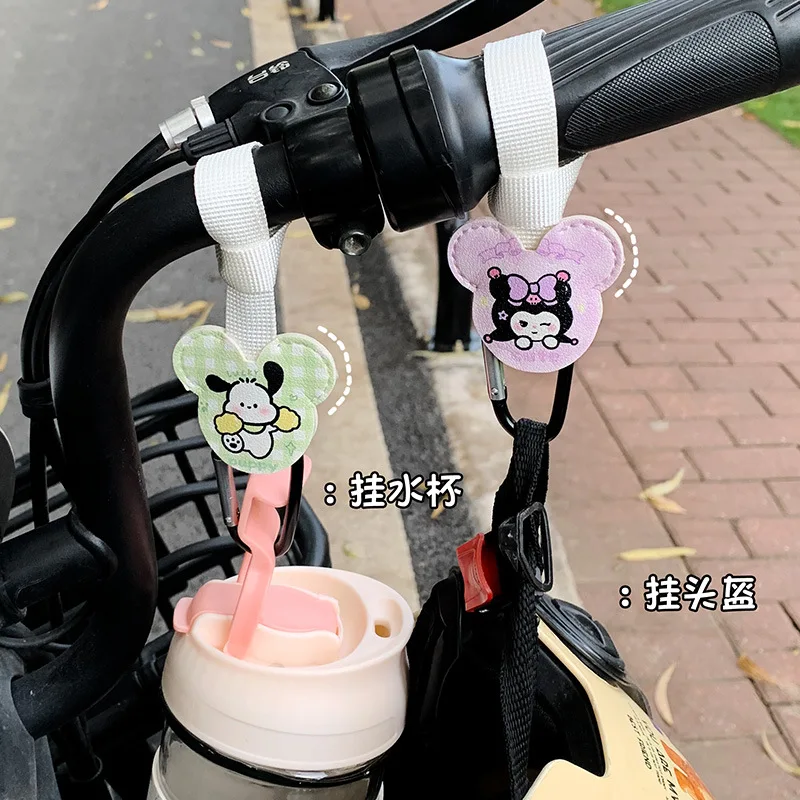 

Sanrio Kuromi Cartoon Electric Vehicle Hook Pochacco No Punching Tether Hook Cute Multifunctional Hanging Heavy Objects Device