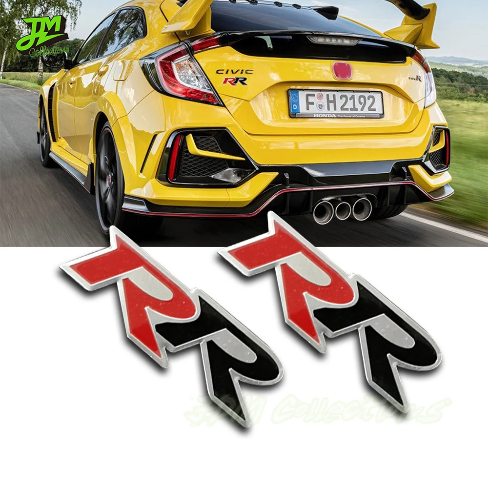 

Car Sticker 3D Metal RR TURBO Trunk Front Hood Grille Badge Decal For Honda Mugen VTEC Civic Accord CRV City HRV Fit Accessories