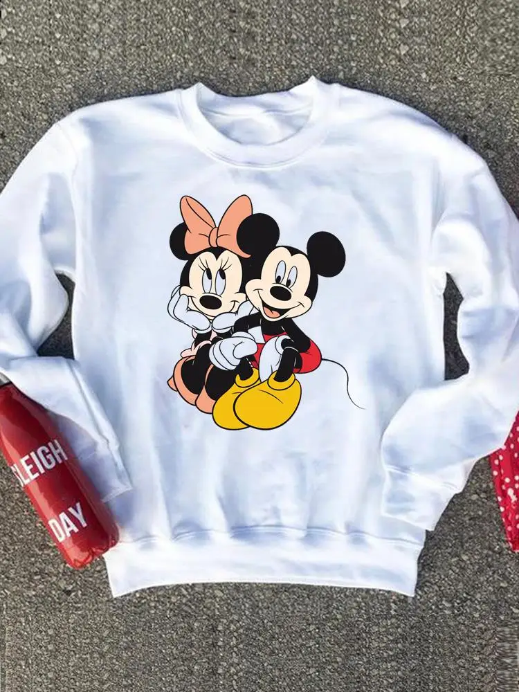 

Модная одежда Disney, милые женские пуловеры в стиле 90-х с Микки Маусом для праздника, женские свитшоты с графическим принтом для дам