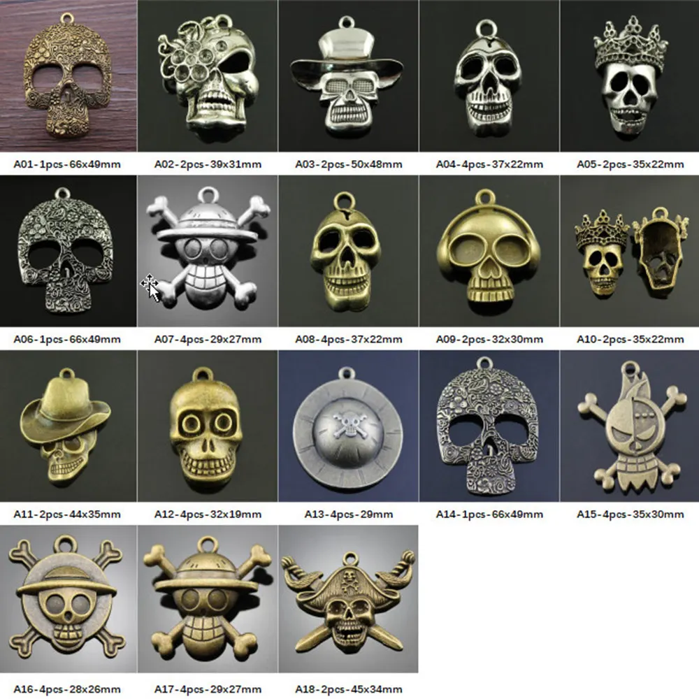 

New Arrival Big Skull Charms For Jewelry Making Gifts For Women