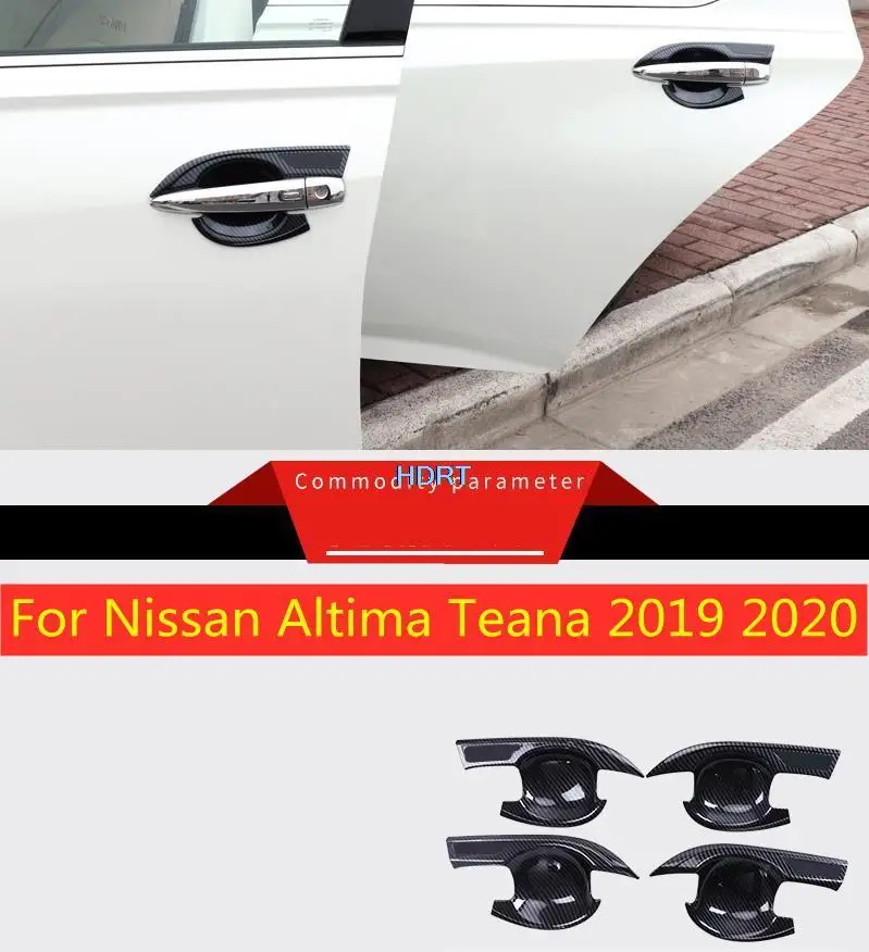 Для Nissan Altima Teana 2019 2020 углеродное волокно ABS Хромированная дверная ручка Чаша