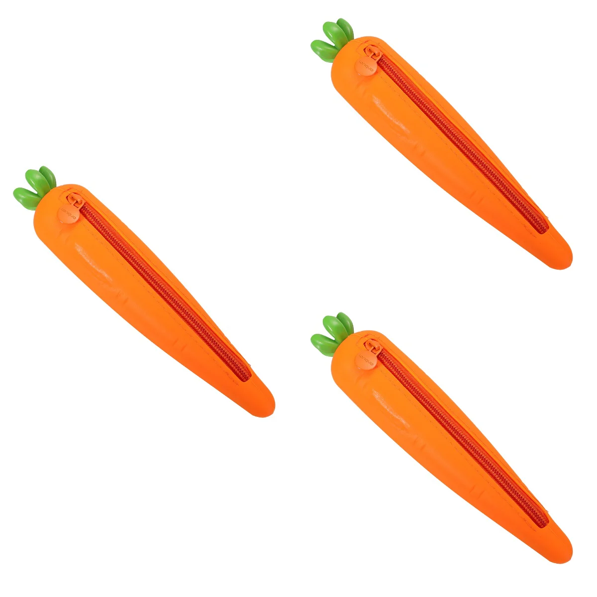 

Stationery Case Pouch Kid Silicone Carrot Student Mini Marker Cartoon Zipper Children Kids Organizer Travel Cute Holder Fashion