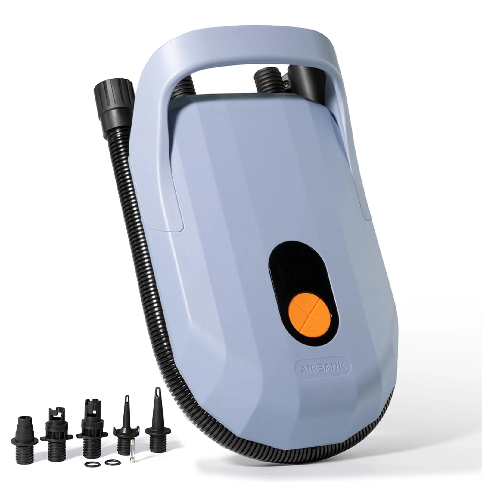 

DC 12V Air Pump 20PSI Double Stage Portable Air Pump with 5PCS Air Nozzles Inflatable Pump Fully Support Inflation and Deflation