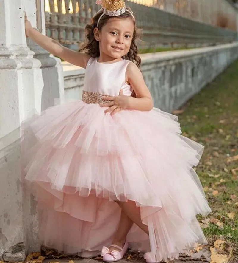 Пышное Тюлевое платье принцессы на день рождения с блестками и бантом в