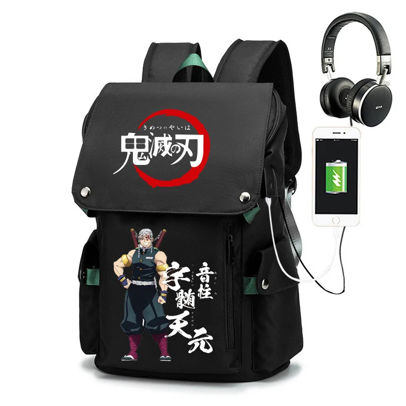 

Anime Demon Slayer Backpack Student Large Capacity Bookbags Kawaii Cartoon School Bag Adults Travel Tool Men Women