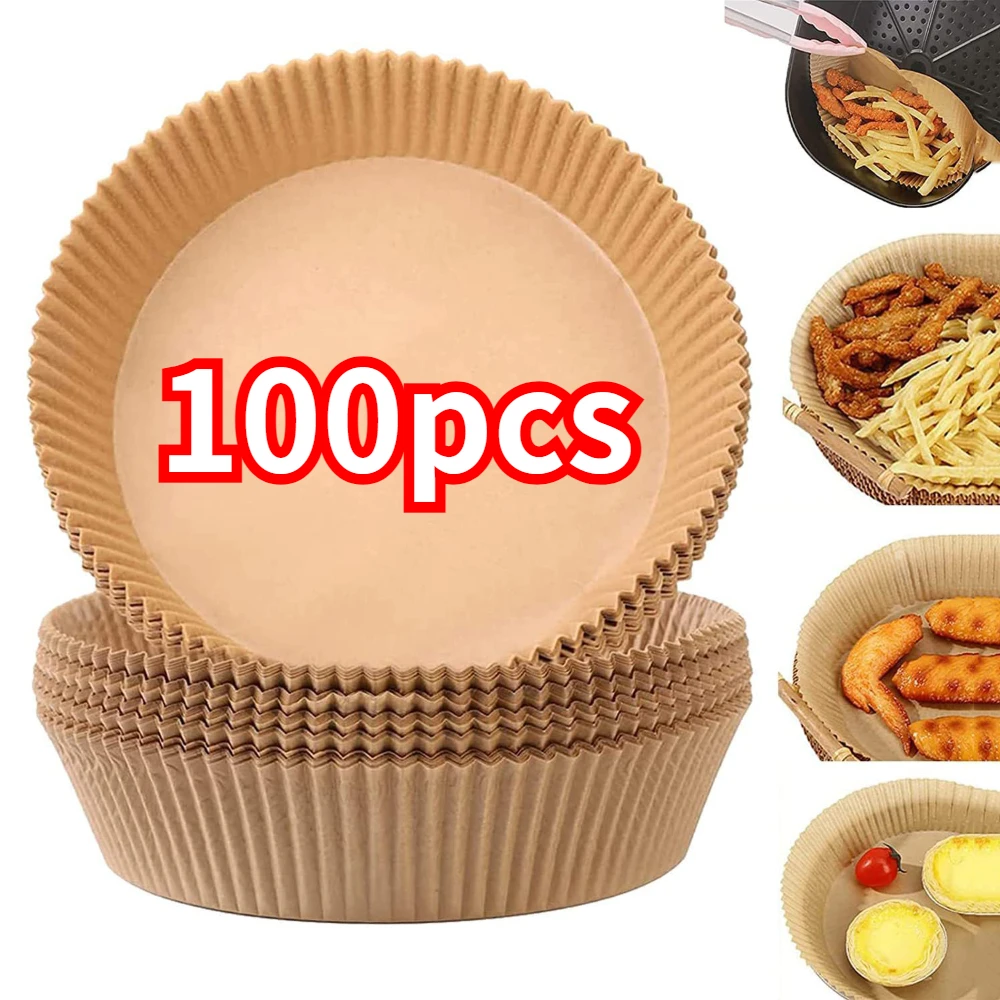

Fryer Liner Air Filters For Baking Parchment Paper Paper Liners 100pcs Airfryer Micro-wave Air Non-stick Disposable Paper Fryer