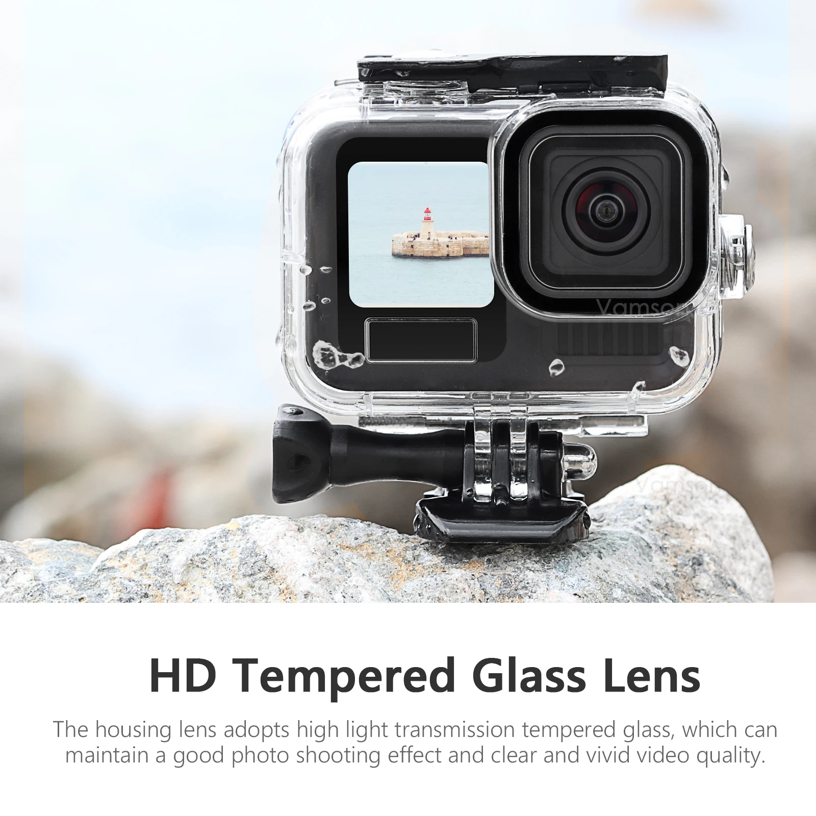 Фото Водонепроницаемый чехол для камеры Gopro Hero 13, глубина 60 м №2