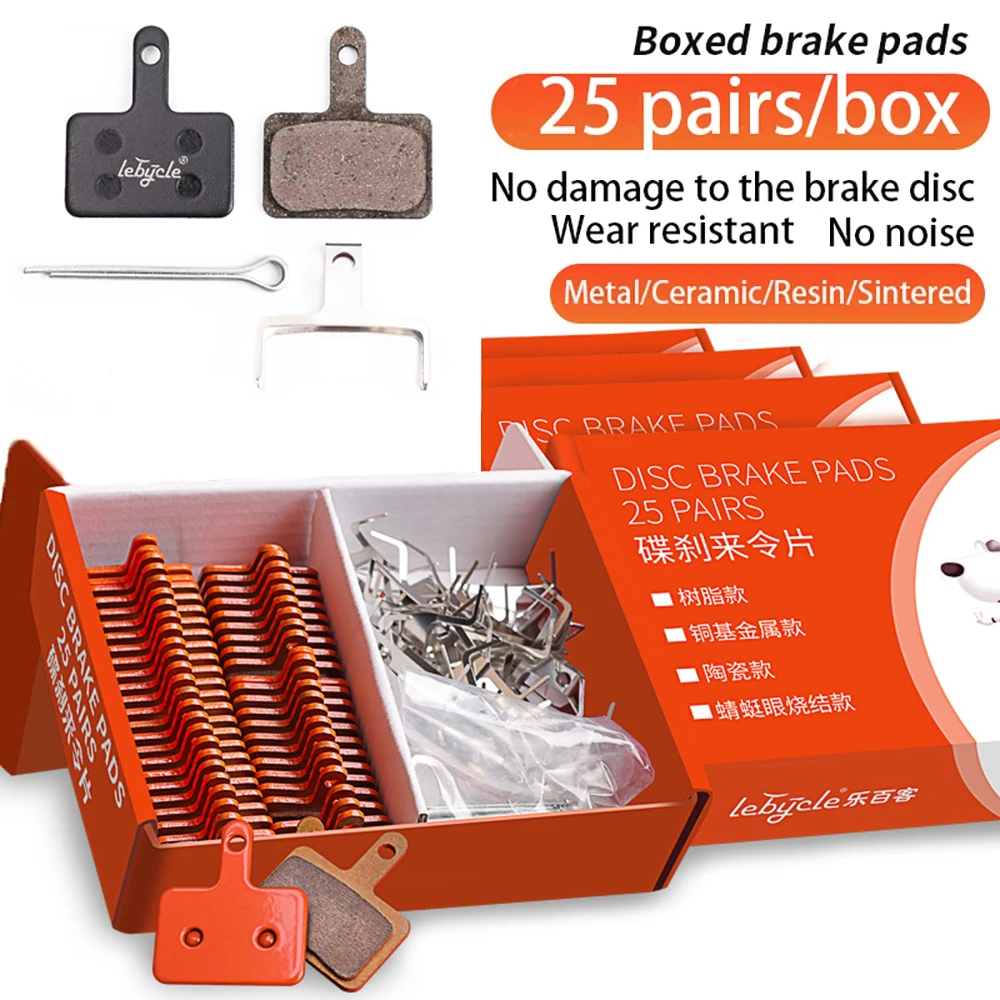 

MTB and Road Bike Brake Pads 25 Pair Hydraulic Brake Pads Metal/Ceramic/Resin Disc Brake Pad Universal for Shimano SRAM AVID