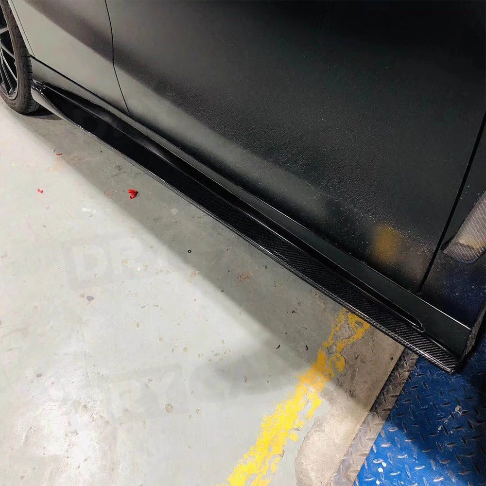 Для Benz A CLA Class W176 A160 A180 A250 A45 W117 CLA180 CLA45 AMG 2013-2017 Боковые юбки из углеродного волокна